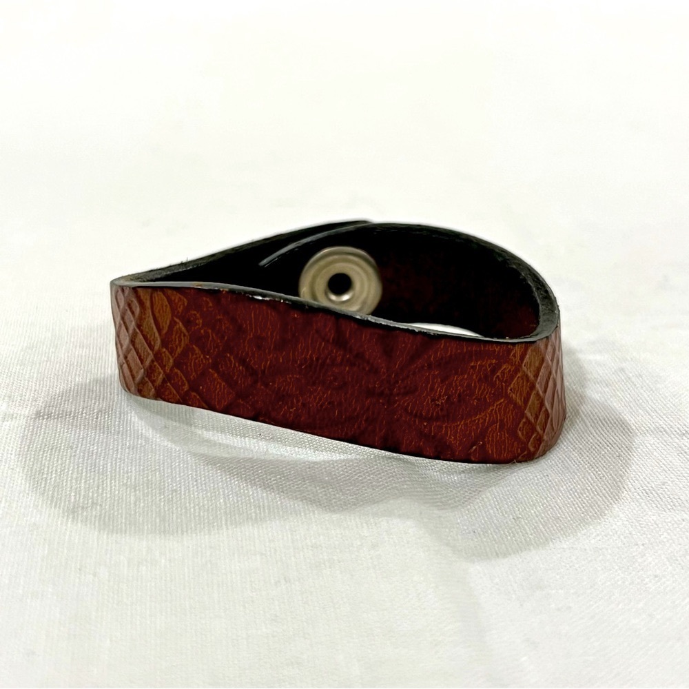 Embossed Leather Cuff